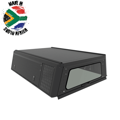 Alu-Cab Hardtop Explorer Toyota Hilux 2005-2015 Extra-Cab schwarz/ geriffelt