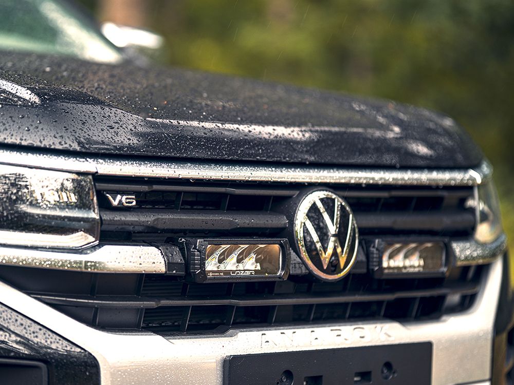 VW Amarok (2023-Present) (PanAmericana / Aventura) - Grille Mount Kit (incl: 2x Triple-R 750 Elite (Gen2), 1x Grille Mount Brackets, 1x 2L-LP-120)
