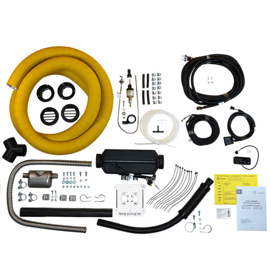 99% Camper-Kit - Heizungs-Komplettset mit 2kW Leistung, 12V, Comfort Control Bedienteil, 48mm Flansch