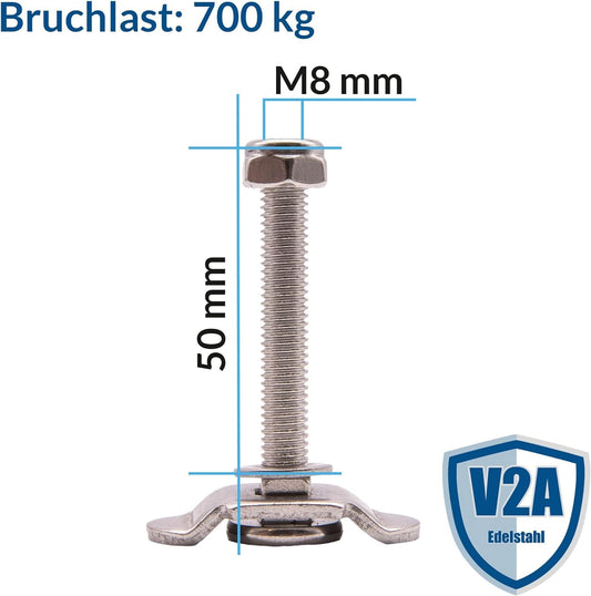 Airline Schraub-Fitting M8x50 Edelstahl Rostfrei CNS Inox