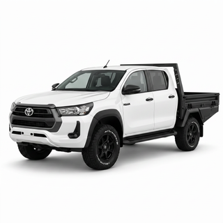 AluBlack Flatbed mit Seitenklappen für Toyota Hilux 2016+ Doppelkabine