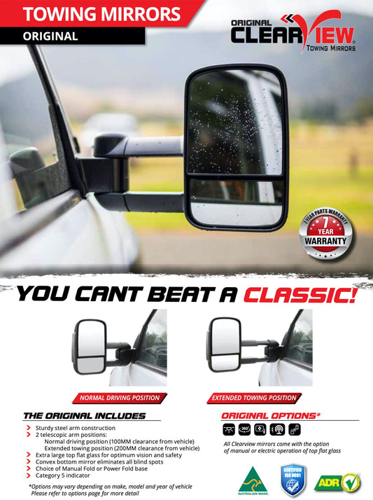 Clearview Towing Mirror Toyota Hilux 2015+
