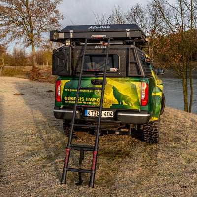 Alu-Cab Aluminium-Teleskopleiter für Dachzelt 2,60 Meter inkl. Halterungen und Tasche
