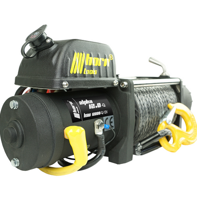 Seilwinde 5,4to Alpha 12.0 Quick 12V Kunststoffseil horntools Elektrowinde
