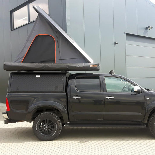 Alu-Cab Hardtop Explorer Toyota Hilux 2005-2015 Doppelkabine schwarz/ geriffelt