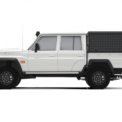 Alu-Cab Hardtop Explorer Toyota Land Cruiser 79 1984+ Doppelkabine schwarz/ geriffelt