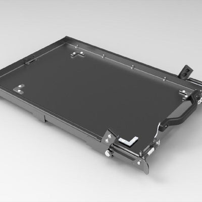 Alu-Cab Kühlboxauszug mit Kippfunktion 80L, Schwarz