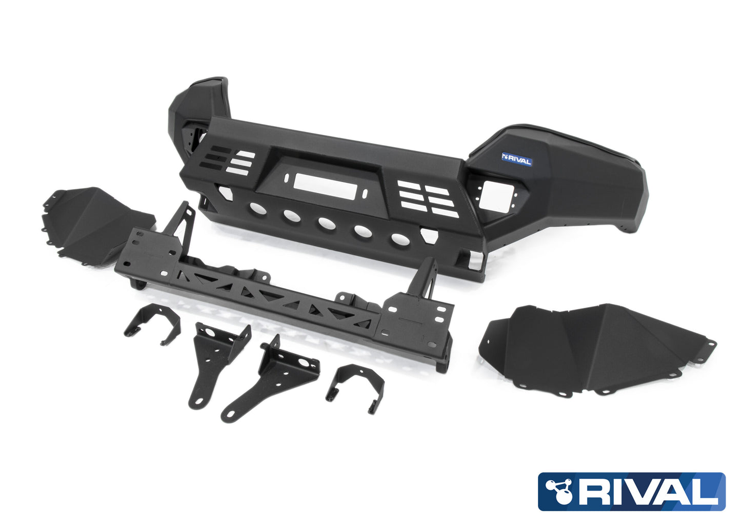 Rival Frontstossstange Toyota Hilux Revo 2015-, schwarz, inkl. LED Nebelscheinwerfer