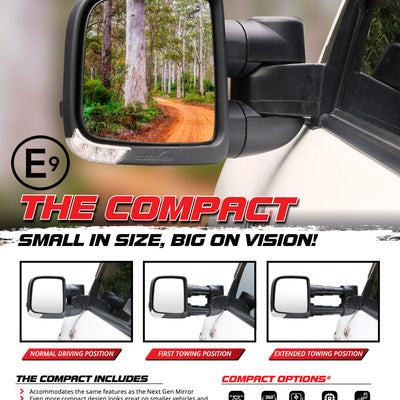 ClearView Towing Mirrors Compact for Toyota Hilux (2015-on) with all Option