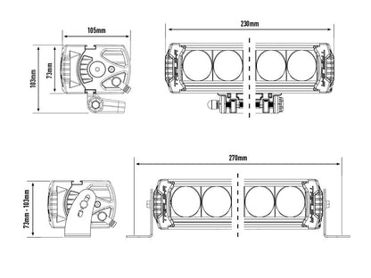 LAZER Lamps LED-Scheinwerfer Triple-R 750