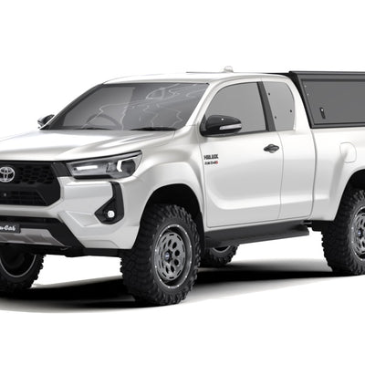 Alu-Cab Hardtop "Guard" für Toyota Hilux 2016+ Extrakabine schwarz/ glatt