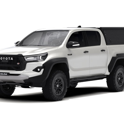 Alu-Cab Hardtop "Guard" für Toyota Hilux 2016+ Doppelkabine schwarz/ geriffelt