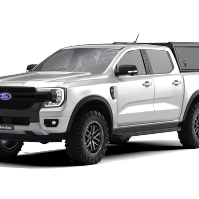 Alu-Cab Hardtop "Guard" für Ford Ranger 2023+ Doppelkabine schwarz/ geriffelt