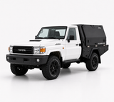 AluBlack Flatbed mit 3/4-Canopy für Toyota Land Cruiser 79 Einzelkabine