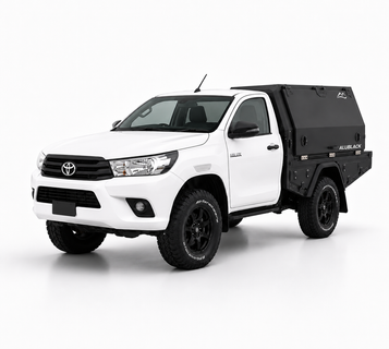 AluBlack Flatbed mit 3/4-Canopy für Toyota Hilux 2016+ Einzelkabine