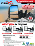 Clearview Next Generation Towing Mirror zu VW Amarok 2011-20 ohne elek.Anklappen