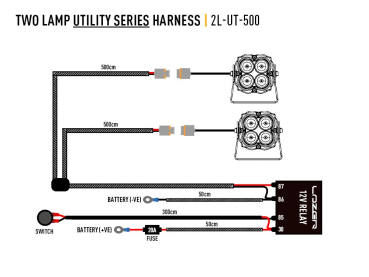Preview: TWO-LAMP WIRING KIT (UTILITY SERIES, 12V)