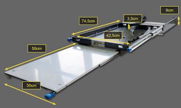 Preview: Horntools Kühlbox Auszug mit ausziehbarem Tisch 780mm x 470mm