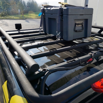 Preview: Dachträger NAVIS Ford Ranger flach Alu schwarz optional mit Reling by horntools Offroad 4x4 Dachzelt Zubehör