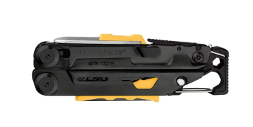 Preview: Multitool Leatherman Signal Body schwarz , Klingen schwarz, Zubehör gelb