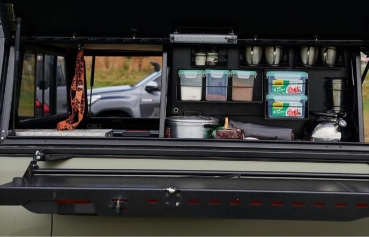 ALU-CAB SEITENFACH UNIVERSAL 750 MIT KÜCHEN SET, SCHWARZ