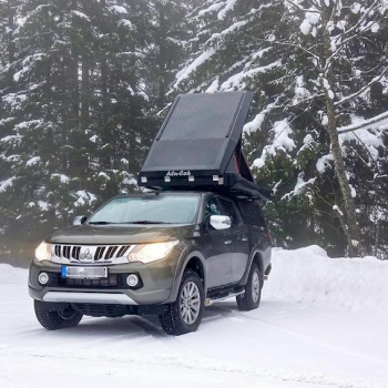 ALU-CAB HARDTOP EXPLORER MITSUBISHI L200/ FIAT FULLBACK 2016+ DOPPELKABINE SCHWARZ/ GLATT