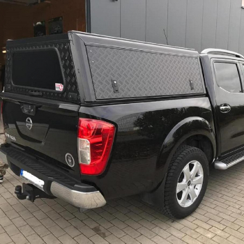 ALU-CAB HARDTOP EXPLORER NISSAN NAVARA NP300 2016+ DOPPELKABINE SCHWARZ/ GERIFFELT