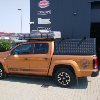 ALU-CAB HARDTOP ADVENTURE VW AMAROK 2010+ DOPPELKABINE SCHWARZ/ GERIFFELT