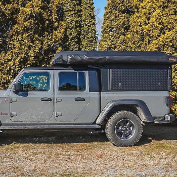 ALU-CAB CANOPY CAMPER JEEP GLADIATOR D/CAB AB 2019+ IN SCHWARZ