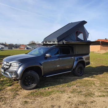 ALU-CAB CANOPY CAMPER MERCEDES X-KLASSE D/CAB IN SCHWARZ