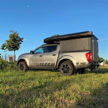 ALU-CAB CANOPY CAMPER NISSAN NAVARA NP300 D/CAB AB 2016+ IN SCHWARZ