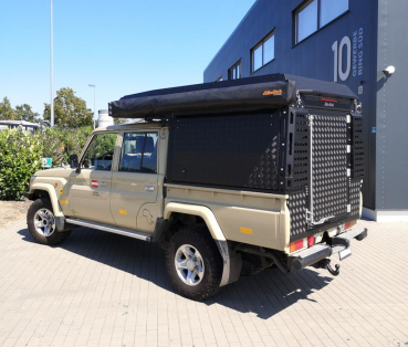 ALU-CAB CANOPY CAMPER TOYOTA LAND CRUISER 79 DOPPELKABINER IN SCHWARZ