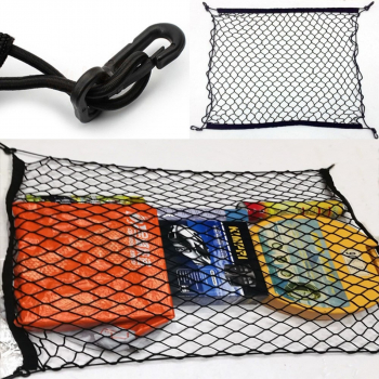 Auto KFZ Elastisches Netz Kofferraum Organizer mit Haken (70x65cm) - Schwarz