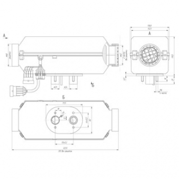 Preview: Autoterm Air 2D, Deluxe Marine Edition, Diesel-Luftstandheizung, 2kW/12V, inkl. Bordwanddurchführung und Abgasschalldämpfer