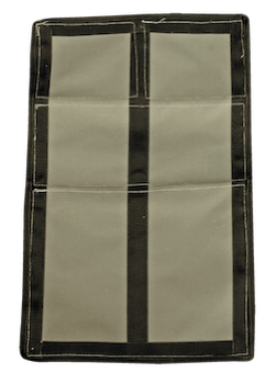 Preview: CAMP COVER STAUSYSTEM ORGANIZER VIER TASCHEN MIT SICHTFENSTER UND KLETTBEFESTIGUNG KHAKI