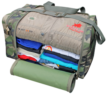 Preview: CAMP COVER REISETASCHE 100% CANVAS BAUMWOLLE 45L CAMOFLAGE