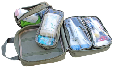 CAMP COVER ORGANIZER MIT VIER SEPARATEN DURCHSICHTIGEN TASCHEN