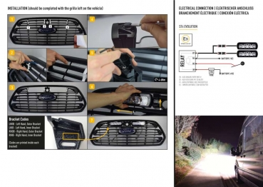 Preview: LAZER LAMPS KÜHLERGRILL-KIT FORD TRANSIT (2015+) INKL. 2X ST4 EVOLUTION
