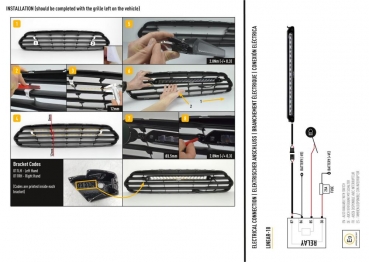 Preview: LAZER LAMPS KÜHLERGRILL-KIT FORD TRANSIT COURIER (2014+) INKL. 1X LINEAR-18 STANDARD