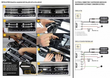 Preview: LAZER Lamps Kühlergrill-Montagesatz für VW Crafter inkl. 2x Triple-R 750 Standard (2017+)