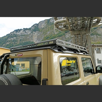 Preview: Dachträger EL PORTADOR Suzuki Jimny GJ mit fixer Reling Alu schwarz by horntools Offroad 4x4 Dachzelt Zubehör