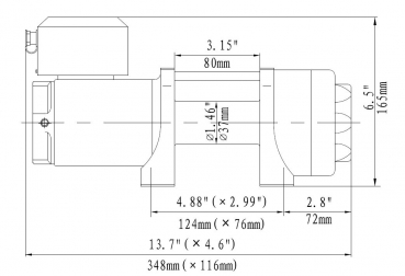 Preview: Seilwinde 1,6to Gamma 3.5 ATV 12V horntools Elektrowinde