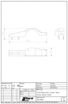 Preview: Horntools Unterfahrschutz Suzuki Jimny FJ Achse hinten, Stahl