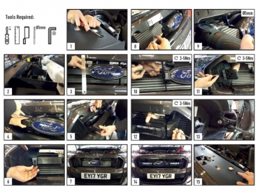 Preview: LAZER Lamps Ranger 2016+ -Kühlergrill-Kit Ford Ranger (2016-2018) Inkl. 2x Triple-R 750 G2 Elite