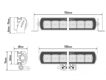 LAZER Lamps LED-Scheinwerfer T-24 Evolution