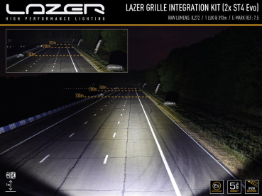 Preview: LAZER Lamps KÜHLERGRILL-KIT TOYOTA HILUX INVINCIBLE X (2018+) INKL. 2X ST4 EVOLUTION
