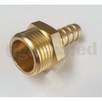 Preview: Messing Schlauchanschluss, Schlauchtülle 10mm x 1/2