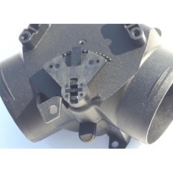 Regelklappe/Verteiler 60mm, mit Bedienteil und 200cm Bowdenzug
