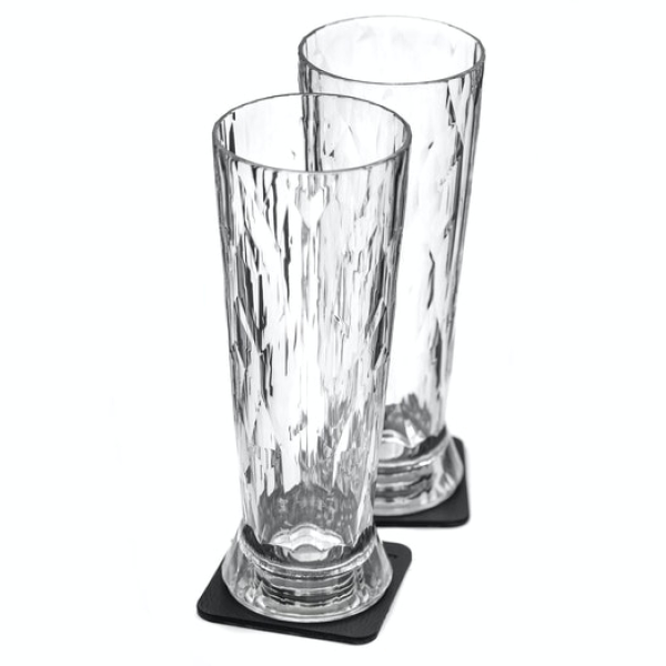 Silwy Magnet-Kunststoffgläser 2er-Set Bier clear