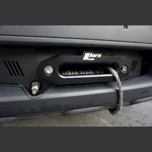Seilwinden Seilfenster Alu schwarz für Kunststoffseil horntools Edition